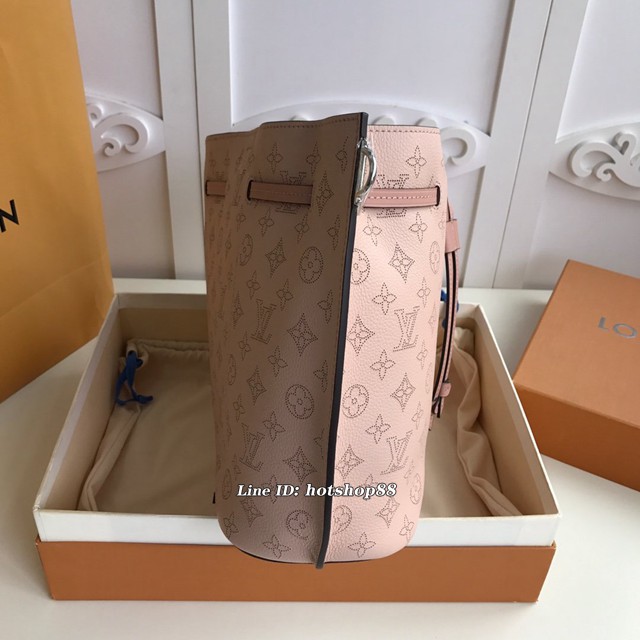 路易威登LV女包 M54401粉色 多功能Girolata手袋 LV抽繩時尚水桶包 LV大號休閒手提包 xxlv1648